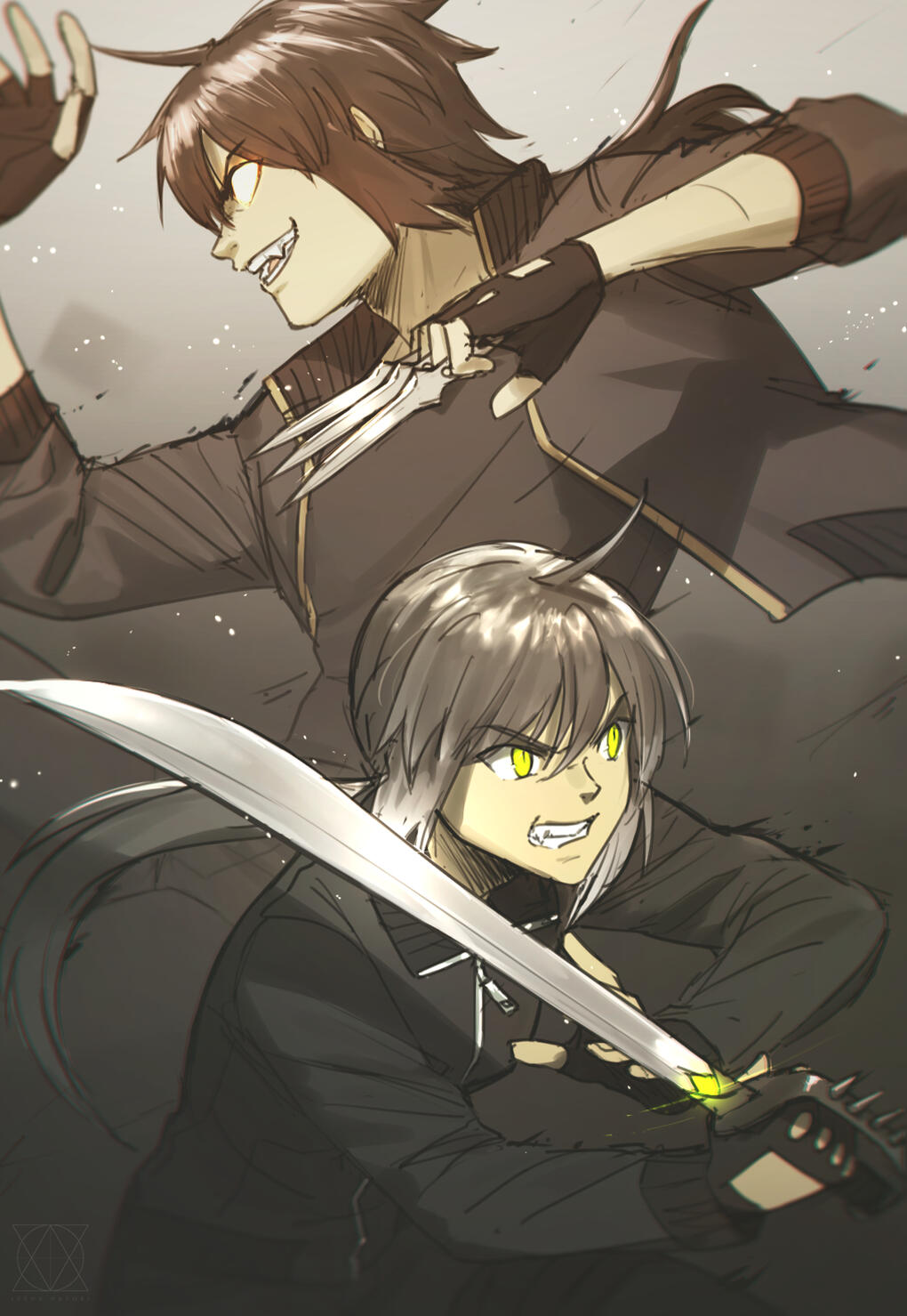 Original characters - Shuusei Siblings: Masahiro (top) and Tomiko (bottom)